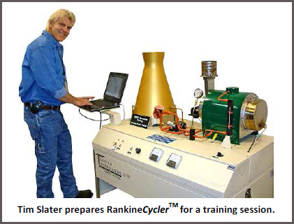Tim Slater prepares Rankine Cycler For a Training Session