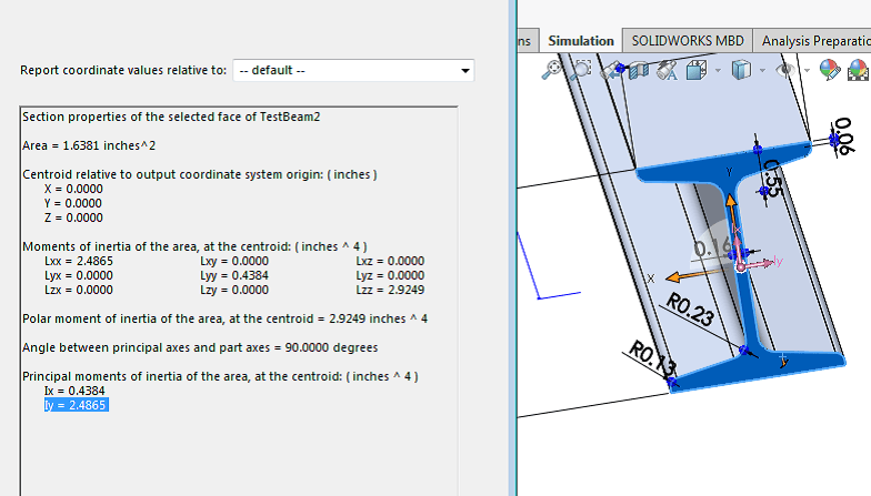 Solid Works Test Beam