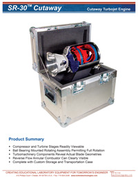 Turbojet engine cutaway specifications